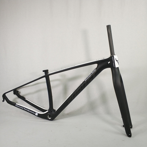 Bicycle Carbon Frame 29er Mountain Bike Frame UD Black Mate Glossy 15 17 19 inch with mtb Carbon Fork 15 9mm Customized Paint ► Photo 1/6