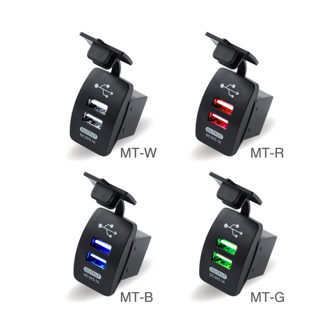 power adapter moblie phone usb charger car assessoires 2.1A + 2.1A dual usb 12V 24V for Car Marine Boat Truck ► Photo 1/6
