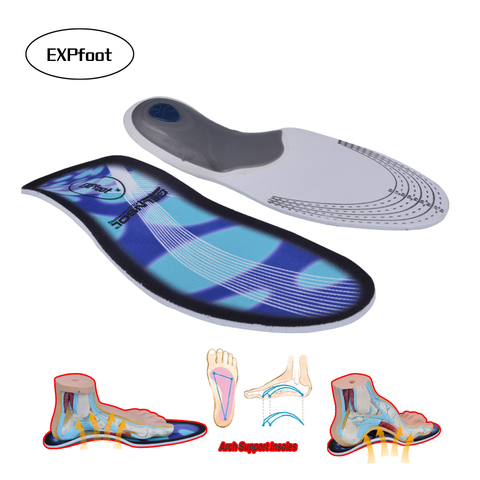 EXPfoot Premium Orthotic Gel High Arch Support Insoles Gel Pad 3D Arch Support Flat Feet For Women / Men orthopedic Foot pain ► Photo 1/6