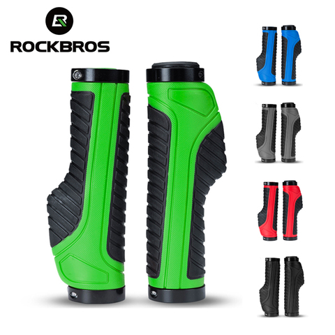 ROCKBROS Handlebar Grips MTB Road Bike Double Lock Rubber Bicycle Grips Anti-skid Shock-absorbing Soft Bike Grips Handlebar bmx ► Photo 1/6