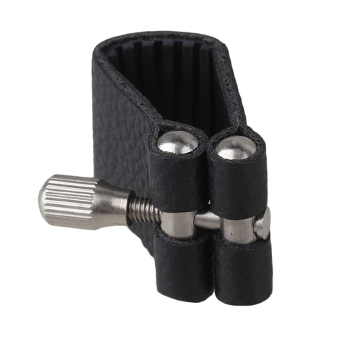 Black Leather Ligature for Saxophone Mouthpiece ► Photo 1/1