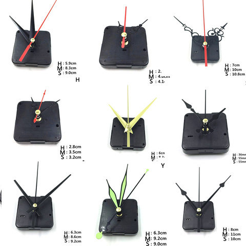 Hanging DIY Quartz Watch Silent Wall Clock Movement Quartz repair Movement Clock Mechanism Parts with needles 1 set new ► Photo 1/6