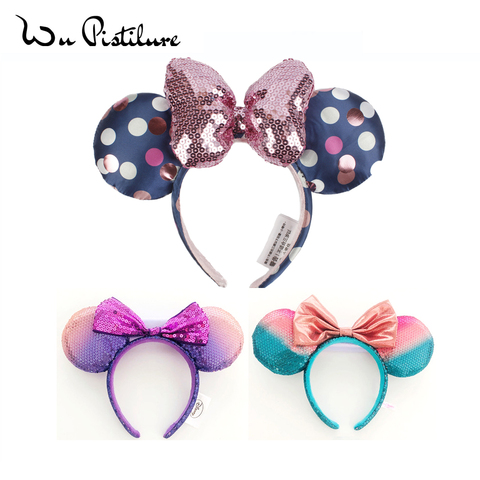 New Cute Cartoon Minnie Ears Headband Flowers headba EARS COSTUME Headband Cosplay Plush Adult/Kids Headband Gift ► Photo 1/6