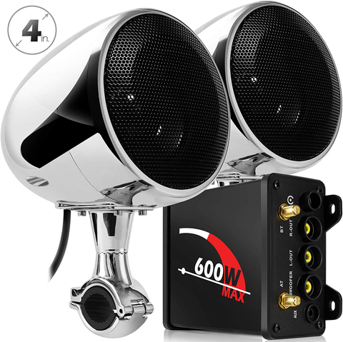 Aileap M600N Motorcycle Audio System with 600W Subwoofer Amplifier and Two Stereo Speakers, Support Bluetooth, FM Radio, AUX MP3 ► Photo 1/6