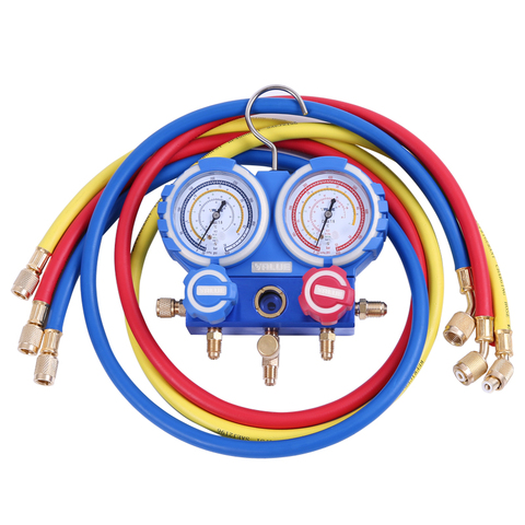 Refrigerant Manifold Gauge Set Air Conditioning Tools with Hose and Hook for R12 R22 R404A R134A Air Condition Refrigeration ► Photo 1/5