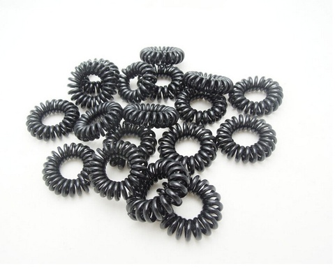 10pcs/lot Cheap Telephone Line Gum Black Elastic Hair Band For Girl Rope Jewelry Accessories Springs Hair Scrunchy ► Photo 1/6