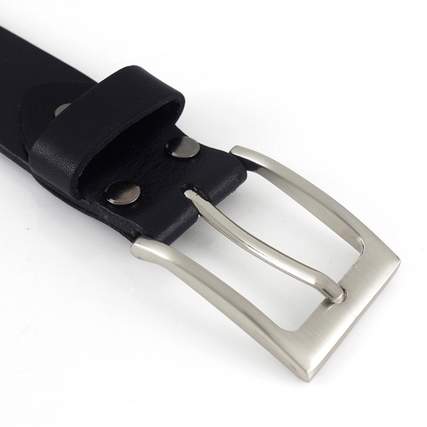 1pcs Metal Brushed 3.5cm Belt Buckle Casual Silver End Bar Single Pin Belt Buckle Leather Craft Webbing fit for 32-33mm belt ► Photo 1/6