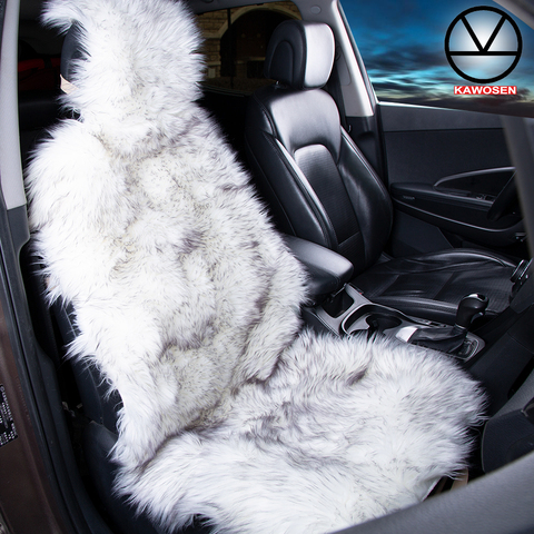KAWOSEN 1 Piece Long Faux Fur Seat Cover, Universal Artificial Plush Car Seat Covers, Cute Plush Snow Seat Cushion LFFS02 ► Photo 1/6