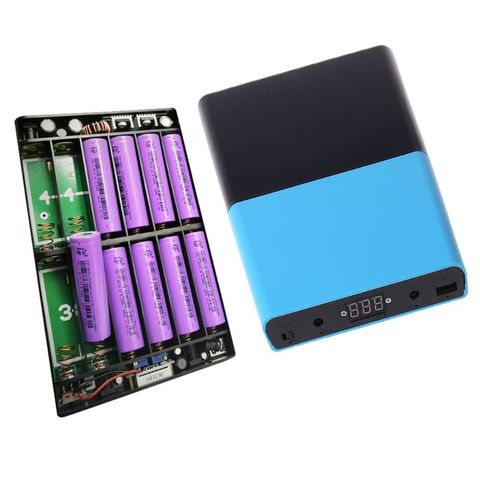 QC 3.0 USB DC 1-24V Adjustable Output 12x 18650 Batteries DIY Power Bank Box for Laptop Mobile Phone Router Tablet LED ► Photo 1/6