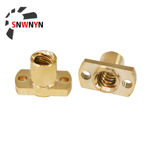 T8 Lead Screw Nut H Flange Brass Nut Pitch 2mm Lead 2mm 4mm 8mm 12mm For T8 Screw Trapezoidal CNC Parts 3D Printer Accessories ► Photo 1/6