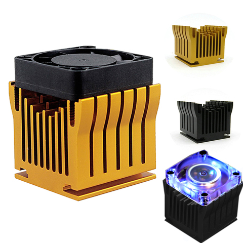 1 Pieces Aluminum Cooler Heatsink DIY Northbridge Golden Black Heat sinks Cooling with 40x40x10mm Fan For PC Computer Case ► Photo 1/6