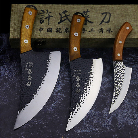 Hand-forged boning knife of three specifications, kitchen knife butcher boning knife dedicated to high-end sharp chef knife ► Photo 1/6