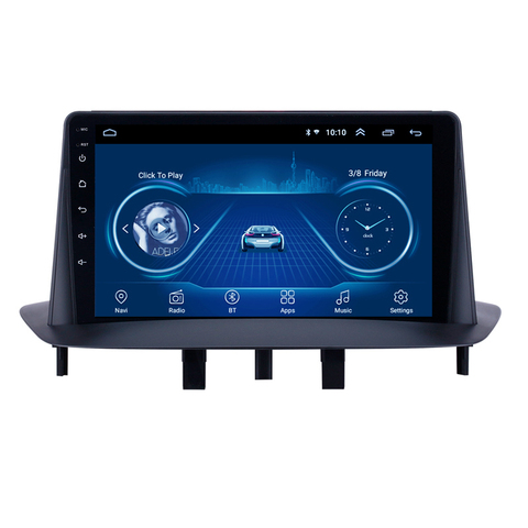 2 Din Car Radio Multimedia Video Player Navigation GPS For Renault Megane 3 Fluence Android Car Stereo Head Unit with Frame ► Photo 1/6