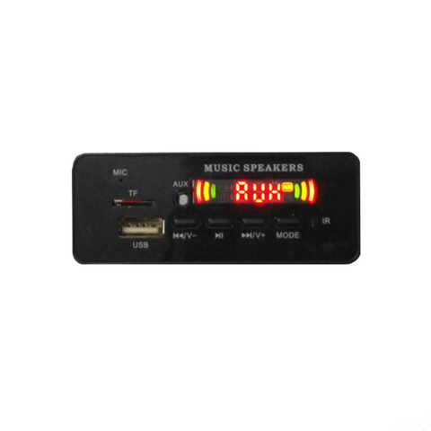 Bluetooth 5.0 MP3 WMA Decoder Board Module DC12V USB SD/TF AUX FM Call Audio Remote Control Recording Car ► Photo 1/4