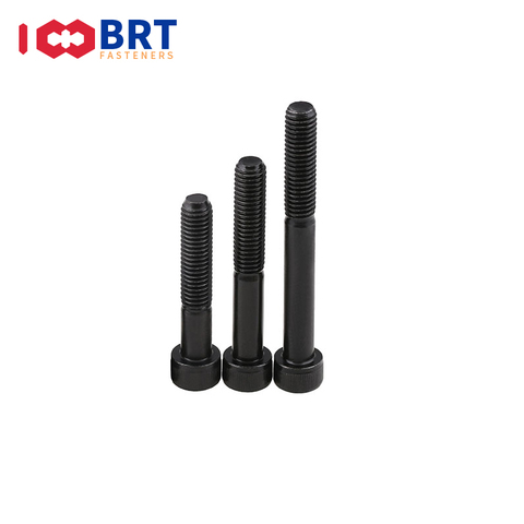 1/10pc M3 M4 M10   Full thread half thread Black grade 12.9 DIN912 Socket Head Cap Schroeven Hex Socket Schroef ► Photo 1/4