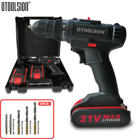 12V 21V 2Speed Cordless Drill Cordless Screwdrivers Power Tool Set Drill Electric Screwdriver Electric Drill with Free Bits Part ► Photo 1/6