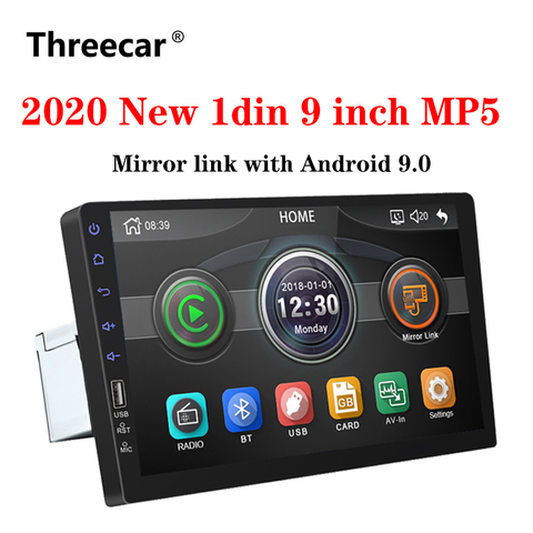 2022 New 9  Inch Car Multimedia Player 1 Din Car Radio Bluetooth USB Reverse Camera MP5 Player Autoradio NO android ► Photo 1/6