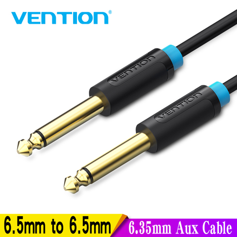 Vention Aux Guitar Cable 6.5 Jack 6.5mm to 6.5mm Audio Cable 6.35mm Aux Cable for Stereo Guitar Mixer Amplifier Speaker cable 5m ► Photo 1/6