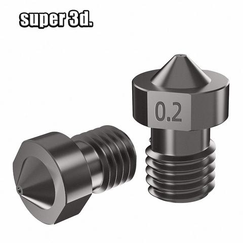 3D Printer Parts V6 Hardened Steel Nozzle 1.75mm M6 Thread for printing PEI PEEK or Carbon fiber E3D HOTEND High Quality ► Photo 1/6