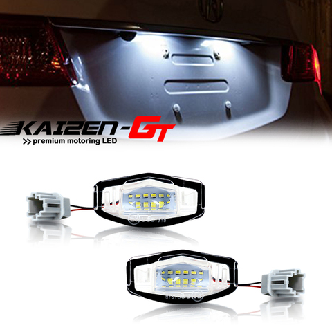 2PCS High Power Xenon White 18-SMD LED Car License Plate Lights For Honda Civic Accord Pilot, Acura MDX RL TL TSX RDX ILX etc ► Photo 1/6