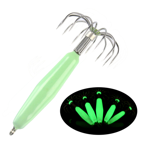 1Pc Luminous Squid Lure Jig Octopus Fishing Lure Jigs Artificial Bait Cuttlefish Bait Fishing Hooks Tools ► Photo 1/6