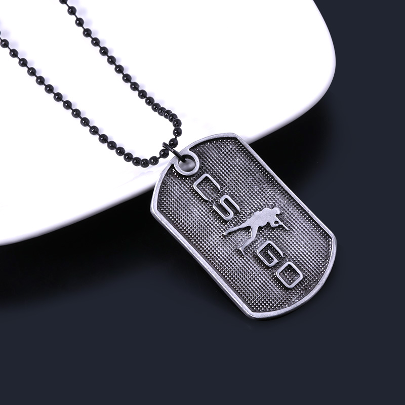 Hot Game CS GO Pendant Counter Strike CSGO Logo Necklace Fashion Game  Stainless Steel Jewelry Men Wholesale Gifts