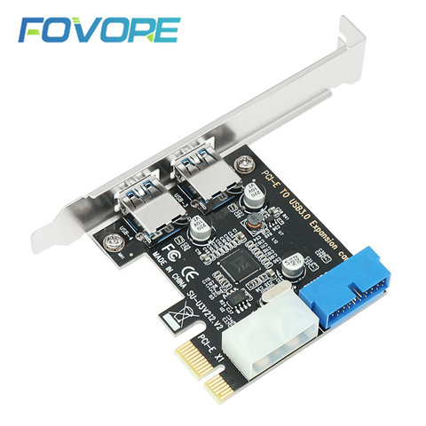 USB 3.0 pci-e adapter 2 port usb to pcie Front Panel 20pin 20 pin USB3.0 hub PCI express controller Card adapter ► Photo 1/6