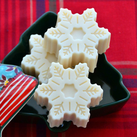 SJ 6 Cavity 3D Snowflake Soap Mold Silicone Mould Resin Mould for DIY Handicraft Candle Soap Making ► Photo 1/6