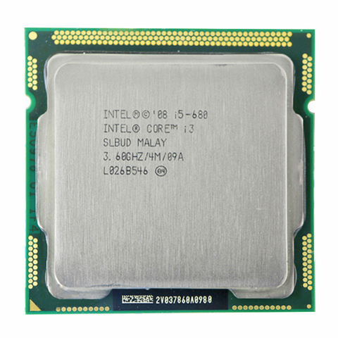 INTEL CORE i5-680 CPU i5 680 3.6 GHz Dual-Core 4M Socket LGA1156 Desktop CPU ► Photo 1/2