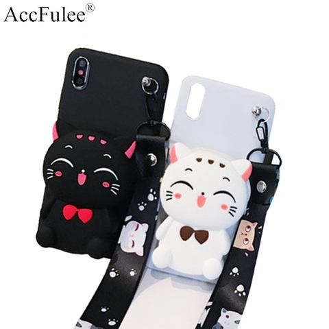 Cartoon DIY 3D Cat Wallet Soft TPU Case For Xiaomi Redmi Note 8T 8 Pro 7S Hongmi Note 9 Pro Max Cute Rabbit Cover ► Photo 1/6