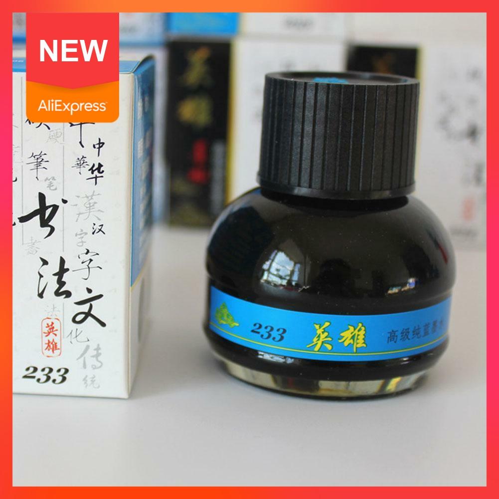 60ml Bottled Blue Fountain Pen Ink Hero 233 Writing Ink Smooth Fountain Supplies Office School Stationery Student Refill Gl N1V7 ► Photo 1/6