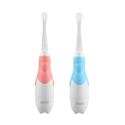 SEAGO Electric Toothbrush Suitable for 0-3 year Baby Safety Battery Automatic Teeth brush Waterproof  White LED Light Gift SG513 ► Photo 1/6
