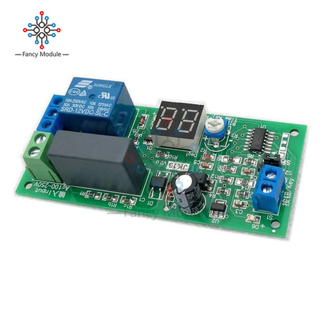 AC 220V Delay Relay Module 500K Timer Delay Relay Switch Turn Off Board 0Seconds-99 Minutes Digital Display Delay Relay Module ► Photo 1/6
