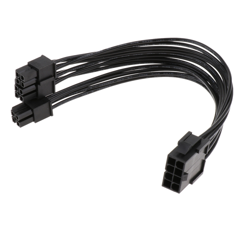 CPU 8Pin To 8+4pin Power Supply Extension Cable Cord Lead Sleeve Black 20cm ► Photo 1/6