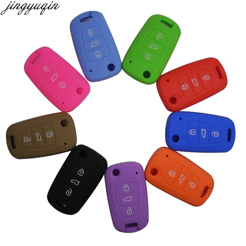 jingyuqin Remote 3 Buttons Folding Flid Car Key Case Cover For Kia RIO K2 K5 Sportage Sorento Holder ► Photo 1/5