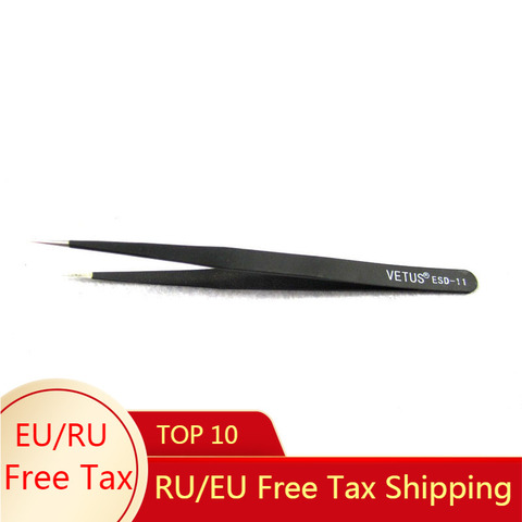 VETUS BGA Precision ESD stainless steel anti-static tweezers SMD reworking soldering hand tools ► Photo 1/6