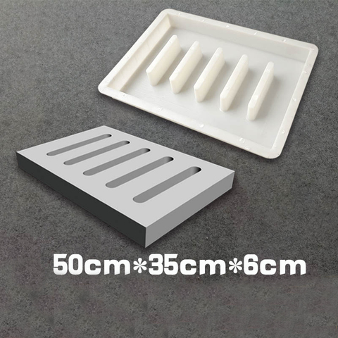 Gutter Cover Grating 3D Plastic Paving Molds for Concrete Stone Slate Tiles rainwater manhole cover water grate 50x35x6cm ► Photo 1/1