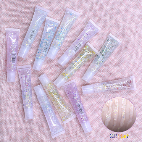 Sequins Lip Oil Jelly Fruit Burst Lip Gloss Plumping Lip Balm Fades lip lines Moisturizer Shiny Natural Plant Anti-Cracking Care ► Photo 1/6