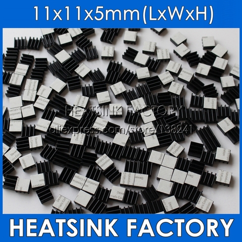 20pcs 11x11x5mm Ram Heatsink Chipset Aluminum Heatsink With Thermal Conductive Tape ► Photo 1/6