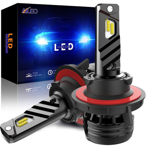 AILEO High Brightness Car Headlights Bulbs H13 LED 9008 Hi/Lo Beam 6000K White  24xCSP Chip 60W 12000LM IP67 Turbofan Auto Lamp ► Photo 1/1