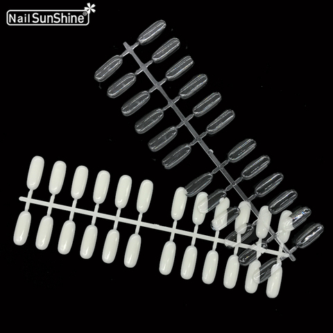 5Sheets/lot 120pcs Natural Clear Flatback Nail Tips For Making UV Gel Nail Polish Color Card Book Nail Art Display Swatch Sticks ► Photo 1/6