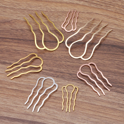 2pcs/lot Teeth Brass Hair Comb Claw Hairpins For Jewelry Accessories DIY Handmade Material Headwear Supplies For Jewelry 069 ► Photo 1/6
