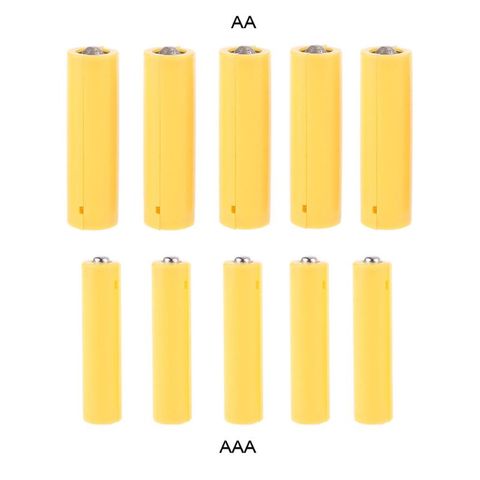 5Pcs LR06 AA LR03 AAA Size Dummy Fake Battery Setup Shell Placeholder Cylinder Conductor ► Photo 1/6