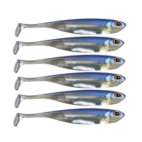 6Pcs/lot Fishing Soft Bait 7cm 8cm 10cm Paddle Tail fish Fishing Lures Multicolor Soft Swimbait For Fishing ► Photo 1/6