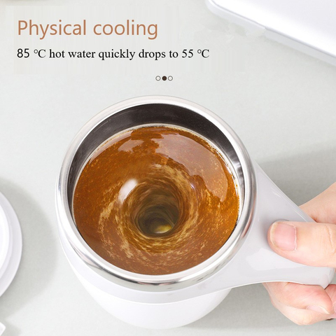 380ml Automatic Self Stirring Mug Coffee Milk Fruits Mixing Cup Electric Stainless Steel Lazy Rotating Mug Magnetic Stirring Cup ► Photo 1/6