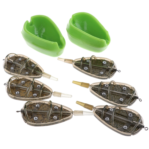 Outddor Fish Tackle Pesca Iscas Accessories Inline Method Feeder Mould Bait Thrower Bait Plumb Set Carp Fishing Bait Holder Tool ► Photo 1/6