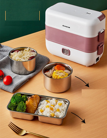 220V Electric Multi Rice Cooker Portable Mini Electric Lunch Heating Box Food Steaming Cooking Machine EU/AU/UK/US Plug ► Photo 1/6