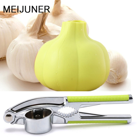 Meijuner  Garlic Press Walnut Open Tools Crusher Mincer Chopper Silicone Stripper Tube Silicone Garlic Peeler Kitchen Tool MJ194 ► Photo 1/6