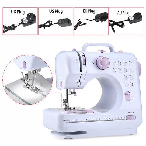 Multiple Electric Sewing Machine Desktop Overlock DIY clothes thick sew 12 stitches adjustable speed 505A USB Hicello ► Photo 1/6
