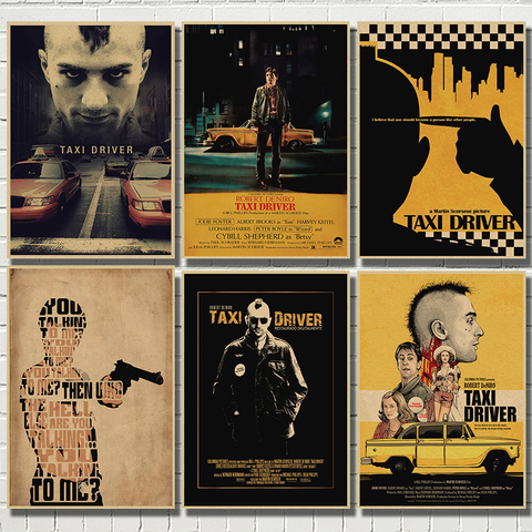 Taxi Driver Movie Poster Antique Print Painting Kraft Paper Living Room Bedroom Vintage Wall Sticker ► Photo 1/6